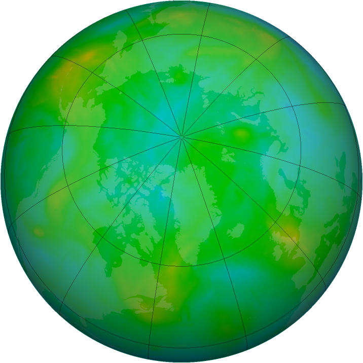 Arctic ozone map for 12 August 2010